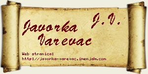 Javorka Varevac vizit kartica